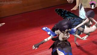 2 Sexy Girls Dancing + Sex With Insect (3D HENTAI)