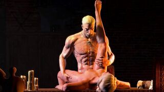 The Witcher fucks Ciri on the table.