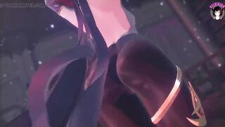 Genshin Impact - Mona - Sexy Dance Phut Hon In Pantyhose + Sex Cowgirl (3D HENTAI)