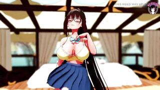 Karin - Sexy Dance In School Uniform & Bunny Suit (3D HENTAI)