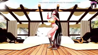 Karin - Sexy Dance In School Uniform & Bunny Suit (3D HENTAI)