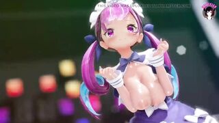 Rendi - Cute Teen With Big Tits Dancing + Gradual Undressing (3D HENTAI)