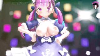 Rendi - Cute Teen With Big Tits Dancing + Gradual Undressing (3D HENTAI)