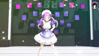 Rendi - Cute Teen With Big Tits Dancing + Gradual Undressing (3D HENTAI)