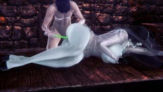 Alcina Dimitrescu takes anal beads dildo up her ass - Resident Evil Village Porn Parody