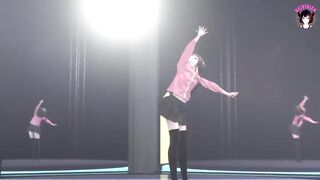 Cute Teen Dancing In Skirt And Stockings + Gradual Undressing (3D HENTAI)