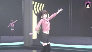 Cute Teen Dancing In Skirt And Stockings + Gradual Undressing (3D HENTAI)