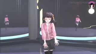 Cute Teen Dancing In Skirt And Stockings + Gradual Undressing (3D HENTAI)