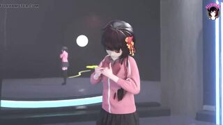 Cute Teen Dancing In Skirt And Stockings + Gradual Undressing (3D HENTAI)