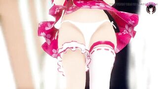Megu Megu - Sexy Dance + Public Gradual Undressing (3D HENTAI)
