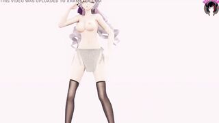 Sexy Girl In Stockings Dancing + Throws Clothes (3D HENTAI)