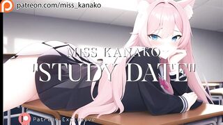 [ASMR Audio & Video] Catgirl Student needs help studying she repays you!