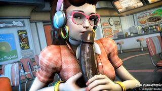 D.va's Handjob - Overwatch BBC Hentai