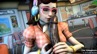 D.va's Handjob - Overwatch BBC Hentai