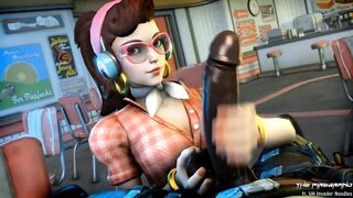 D.va's Handjob - Overwatch BBC Hentai
