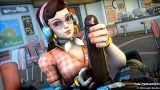 D.va's Handjob - Overwatch BBC Hentai
