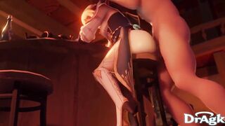 Jean Gunnhildr From genshin impact gets fucked in public at a bar Diluc Aether anal gape creampie 3D Animation hentai 60FPS HD