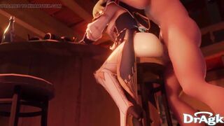 Jean Gunnhildr From genshin impact gets fucked in public at a bar Diluc Aether anal gape creampie 3D Animation hentai 60FPS HD