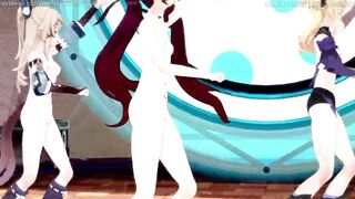 Genshin Impact: [MMD] Kesha - TIMBER (Layla, Kirara, Mona, Fischl, Yoimiya, Hu Tao, Xinyan)