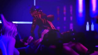 FFFM Nightclub Orgy (Second Life) - Filmed by YFS Studios