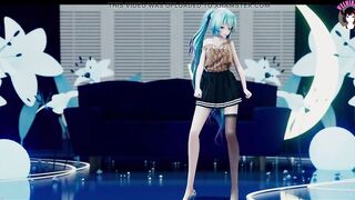 Adult Miku - Dancing In Sexy Skirt + Gradual Undressing (3D HENTAI)