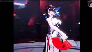 Honkai Li Sushang. Sexy Dance and Gradual Undressing