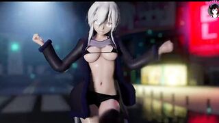 Haku Dancing In Sexy Short Skirt + Gradual Undressing (3D HENTAI)