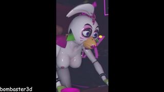 Pov glam rock Chica fucks in pussy and anal in her room after closing Fnaf porn part 2