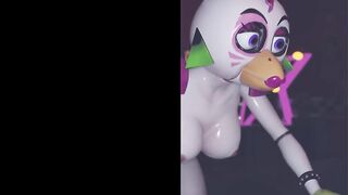 Pov glam rock Chica fucks in pussy and anal in her room after closing Fnaf porn part 2