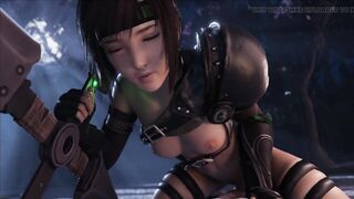 Yuffie and kisaragi ( final fantasy ) have a blowjob and fuck