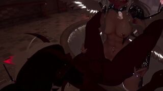 [VRChat] The pool got so hot with Devil getting ontop