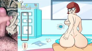 Follando a Velma en mi sala