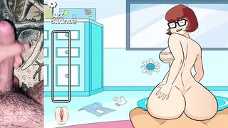 Follando a Velma en mi sala