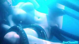 Tifa underwater tentacle hentai!