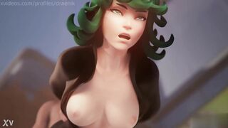 A green haures slutty fuck and creampied in asshole