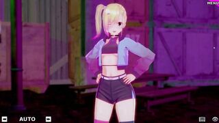 Blonde Girl creampied in the Club bathroom - Special Harem Class