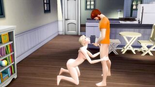 Sims get horny at home and fuck like crazy
