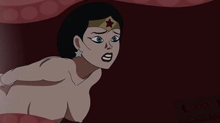 DC Giganta femdom masturbation with Wonder Woman