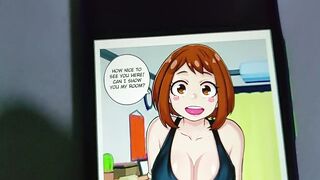 Horny Ochako Uraraka teasing Deku for Sex