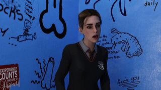 Hermione Granger sucks dick in glory hole