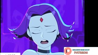 Raven And Beastboy Hot Fucking In Love Hotel | Teen Titans Raven Creampied Hentai 60Fps