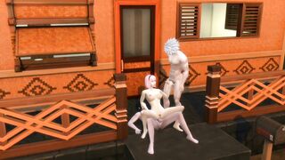 She loves big 24cm cocks in her shaved and virgin pussy: Hentai anime | Sims4 Gameplay