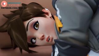 TRACER AMAIZING FOOTJOB | HOTTEST OVERWATCH HENTAI ANIMATION 60FPS