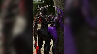 Valkyr Warframes Fucking Against a Tree