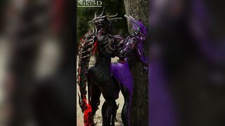 Valkyr Warframes Fucking Against a Tree