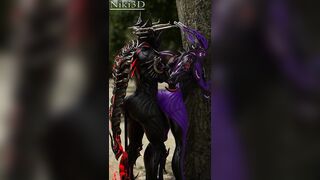 Valkyr Warframes Fucking Against a Tree