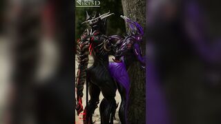 Valkyr Warframes Fucking Against a Tree