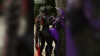 Valkyr Warframes Fucking Against a Tree