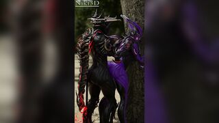 Valkyr Warframes Fucking Against a Tree