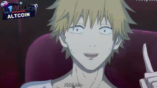 Makima gave Denji a long-awaited blowjob and swallowed his sperm in the cinema